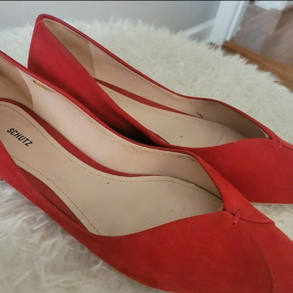 Suede Pointed Toe Flats - Picture 3 of 8
